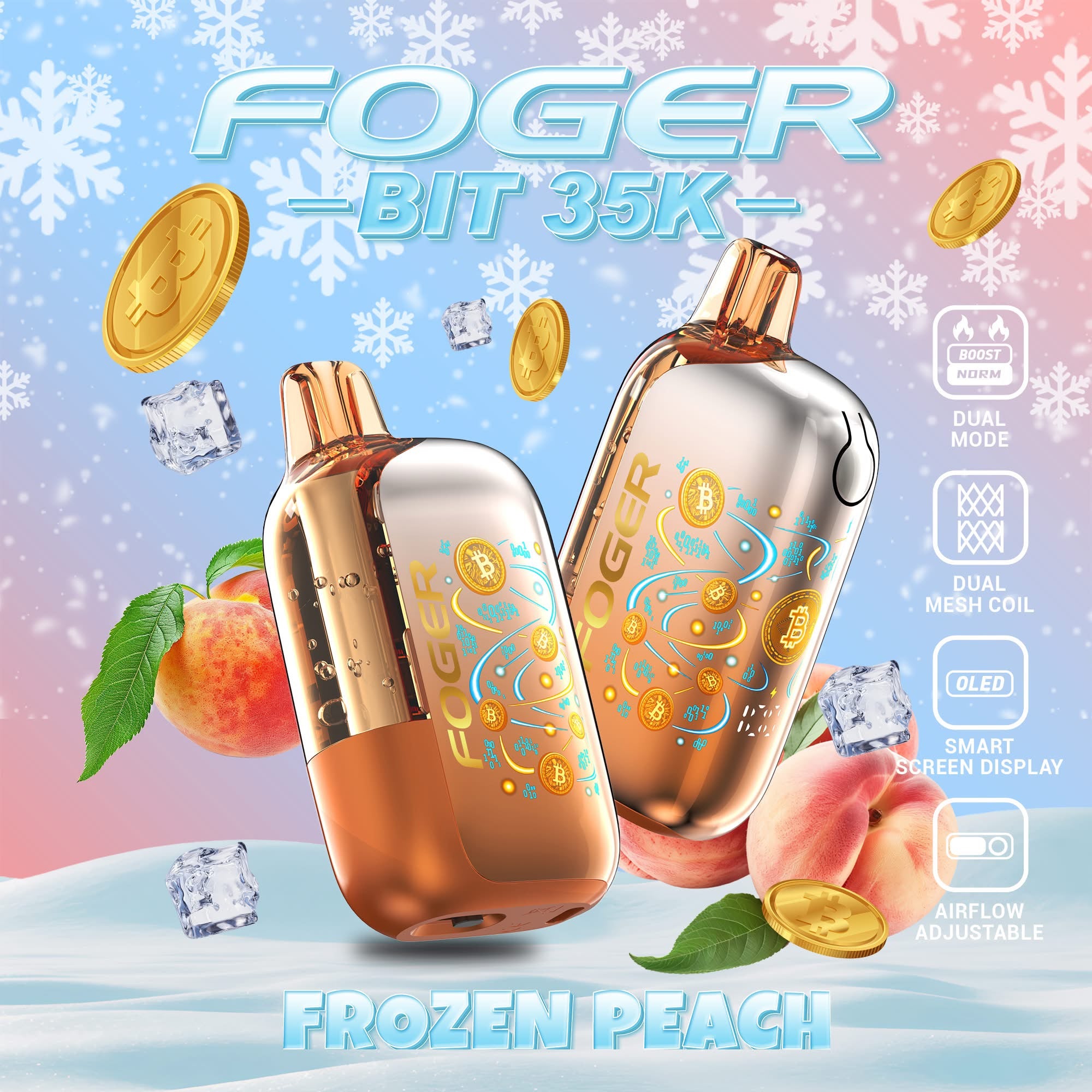 Frozen Peach - Foger Bit 35K Puffs