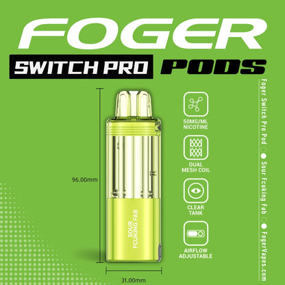 Sour Fcuking Fab Foger Switch Pro Pod 30K Puffs Sour Fcuking Fab Foger Switch Pro Pod 30K Puffs