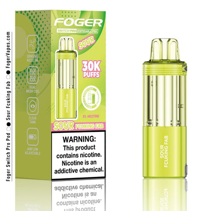 Sour Fcuking Fab Foger Switch Pro Pod 30K Puffs Sour Fcuking Fab Foger Switch Pro Pod 30K Puffs