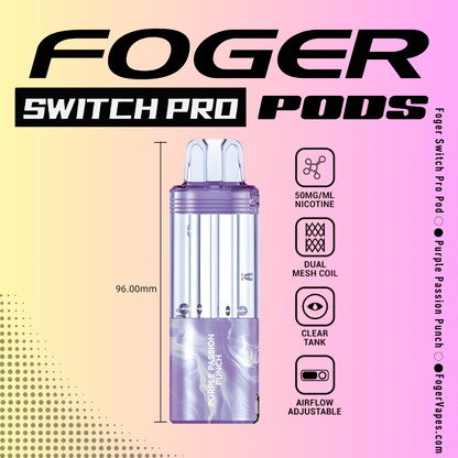 Purple Passion Punch - Foger Switch Pro Pod | 30K Puffs Purple Passion Punch - Foger Switch Pro Pod | 30K Puffs
