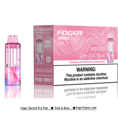 Pink & Blue - Foger Switch Pro Pod | 30K Puffs