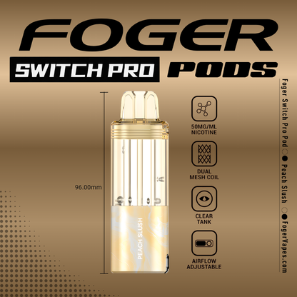 Peach Slush - Foger Switch Pro Pod | 30K Puffs Peach Slush - Foger Switch Pro Pod | 30K Puffs
