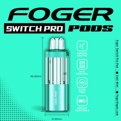 Cool Mint Foger Switch Pro Pod 30K Puffs Cool Mint Foger Switch Pro Pod 30K Puffs