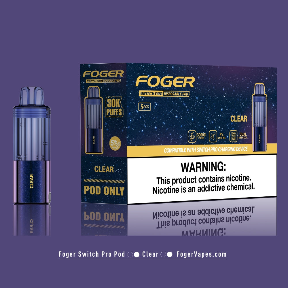 Clear Foger Switch Pro Pod 30K Puffs Clear Foger Switch Pro Pod 30K Puffs