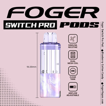 Blueberry Cotton Candy - Foger Switch Pro Pod | 30K Puffs