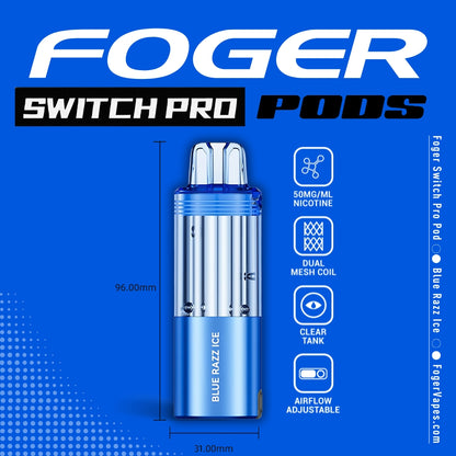 Blue Razz Ice Foger Switch Pro Pod 30K Puffs