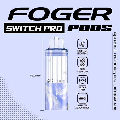 Berry Bliss - Foger Switch Pro Pod | 30K Puffs Berry Bliss - Foger Switch Pro Pod | 30K Puffs