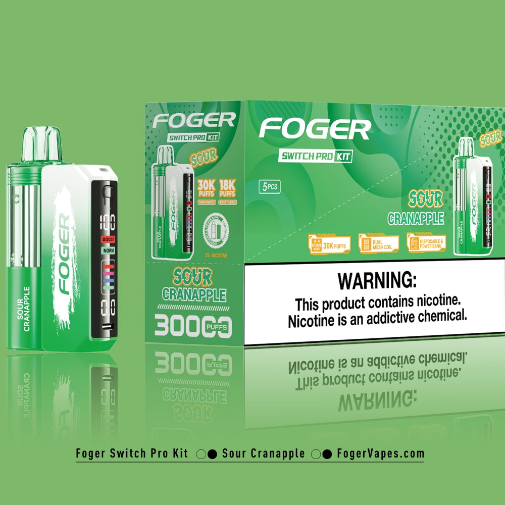 Sour Cranapple Foger Switch Pro Kit 30K Puffs Sour Cranapple Foger Switch Pro Kit 30K Puffs