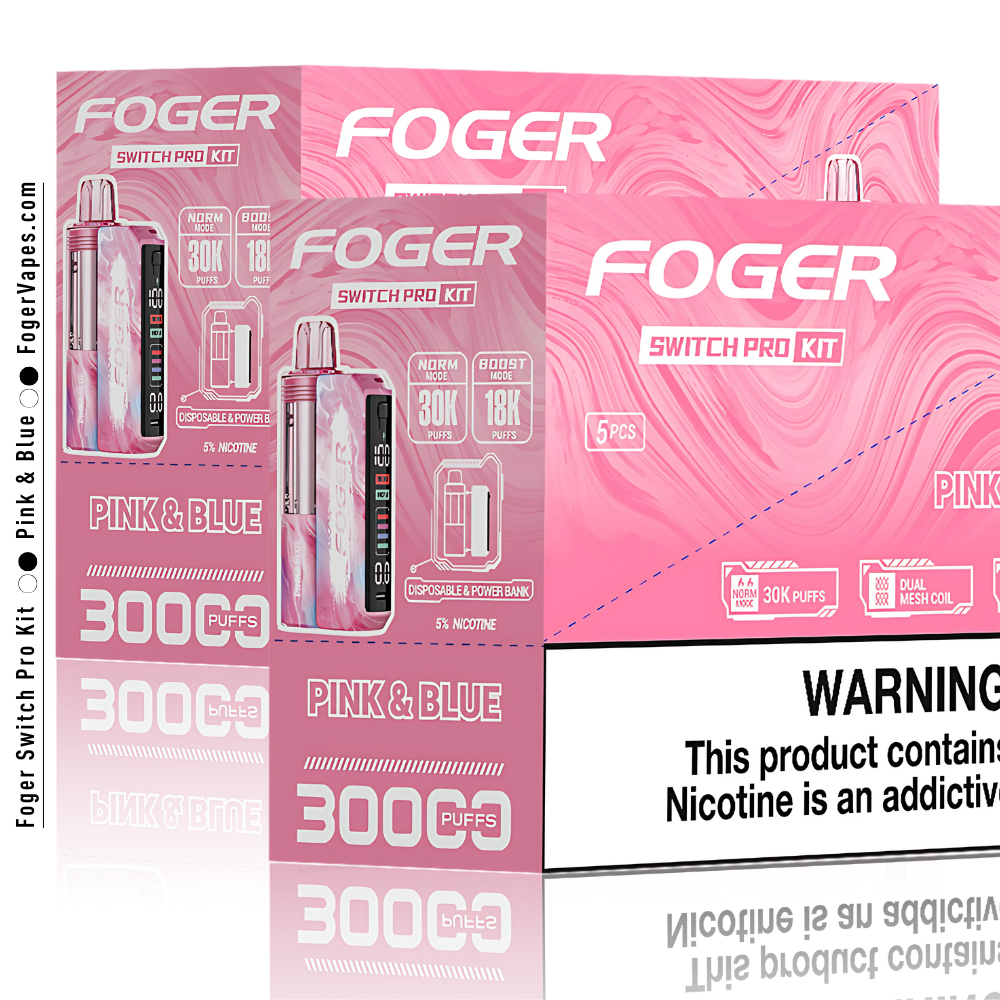 Pink & Blue - Foger Switch Pro Kit | 30K Puffs Pink & Blue - Foger Switch Pro Kit | 30K Puffs