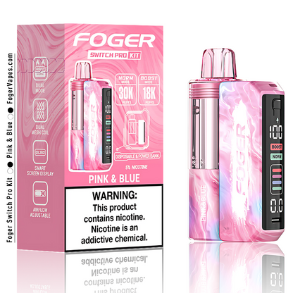 Pink & Blue - Foger Switch Pro Kit | 30K Puffs Pink & Blue - Foger Switch Pro Kit | 30K Puffs