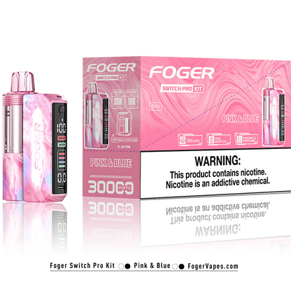 Pink & Blue - Foger Switch Pro Kit | 30K Puffs Pink & Blue - Foger Switch Pro Kit | 30K Puffs