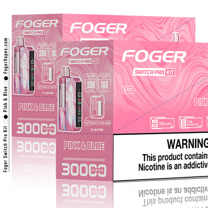 Pink & Blue - Foger Switch Pro Kit | 30K Puffs Pink & Blue - Foger Switch Pro Kit | 30K Puffs