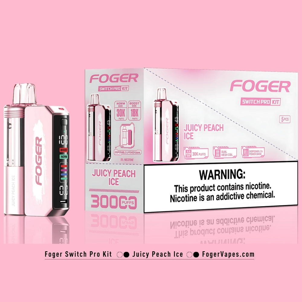 Juicy Peach Ice Foger Switch Pro Kit 30K Puffs