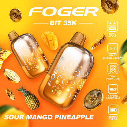 Sour Mango Pineapple - Foger Bit 35K Puffs Sour Mango Pineapple - Foger Bit 35K Puffs
